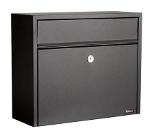 Allux postkasse 110 – svart (sylinderlås)